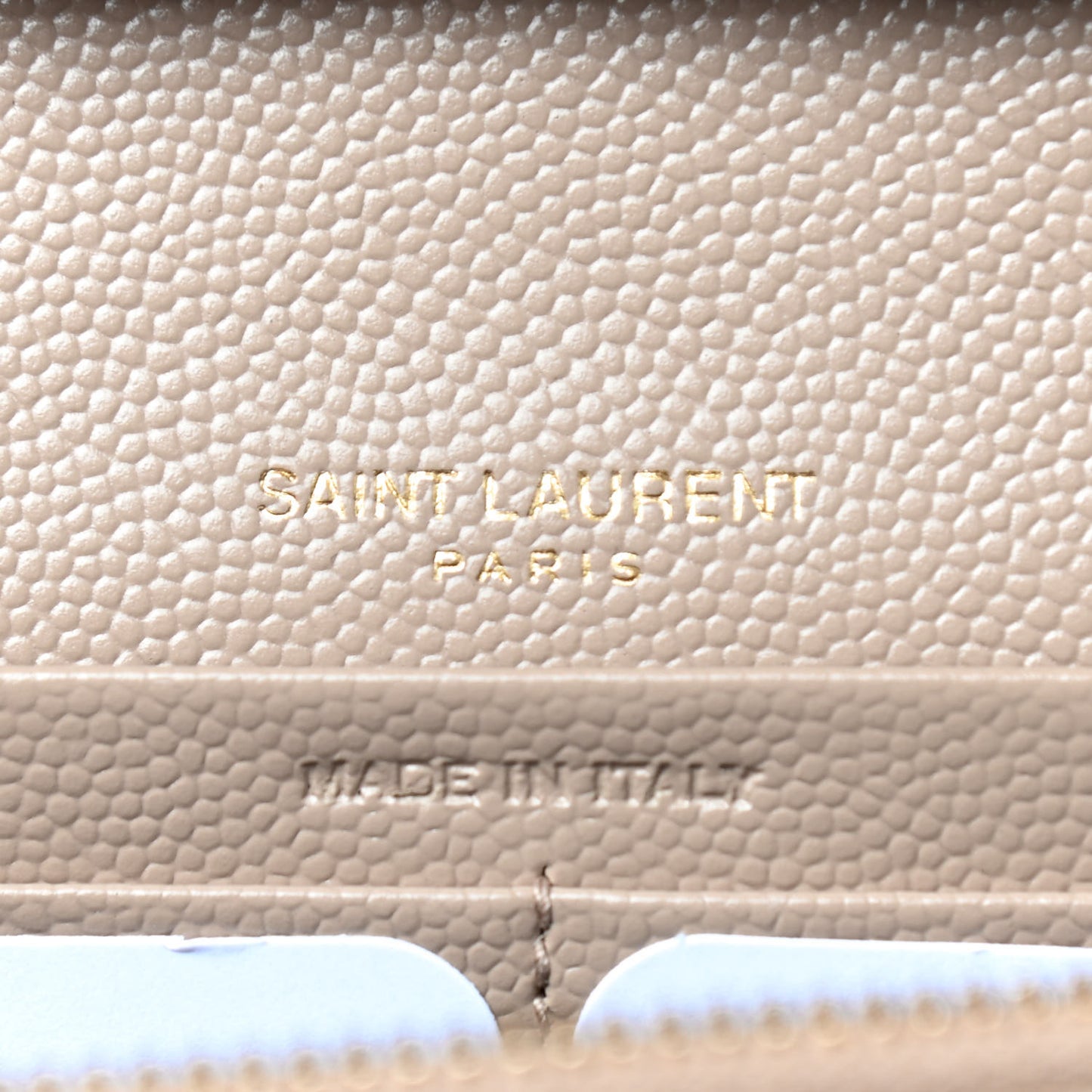 Grain De Poudre Matelasse Chevron Monogram Chain Wallet Nude Powder