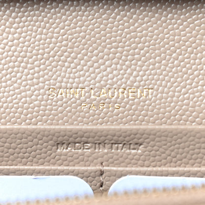 Saint Laurent Grain De Poudre Matelasse Chevron Monogram Chain Wallet Nude Powder 8 of 8