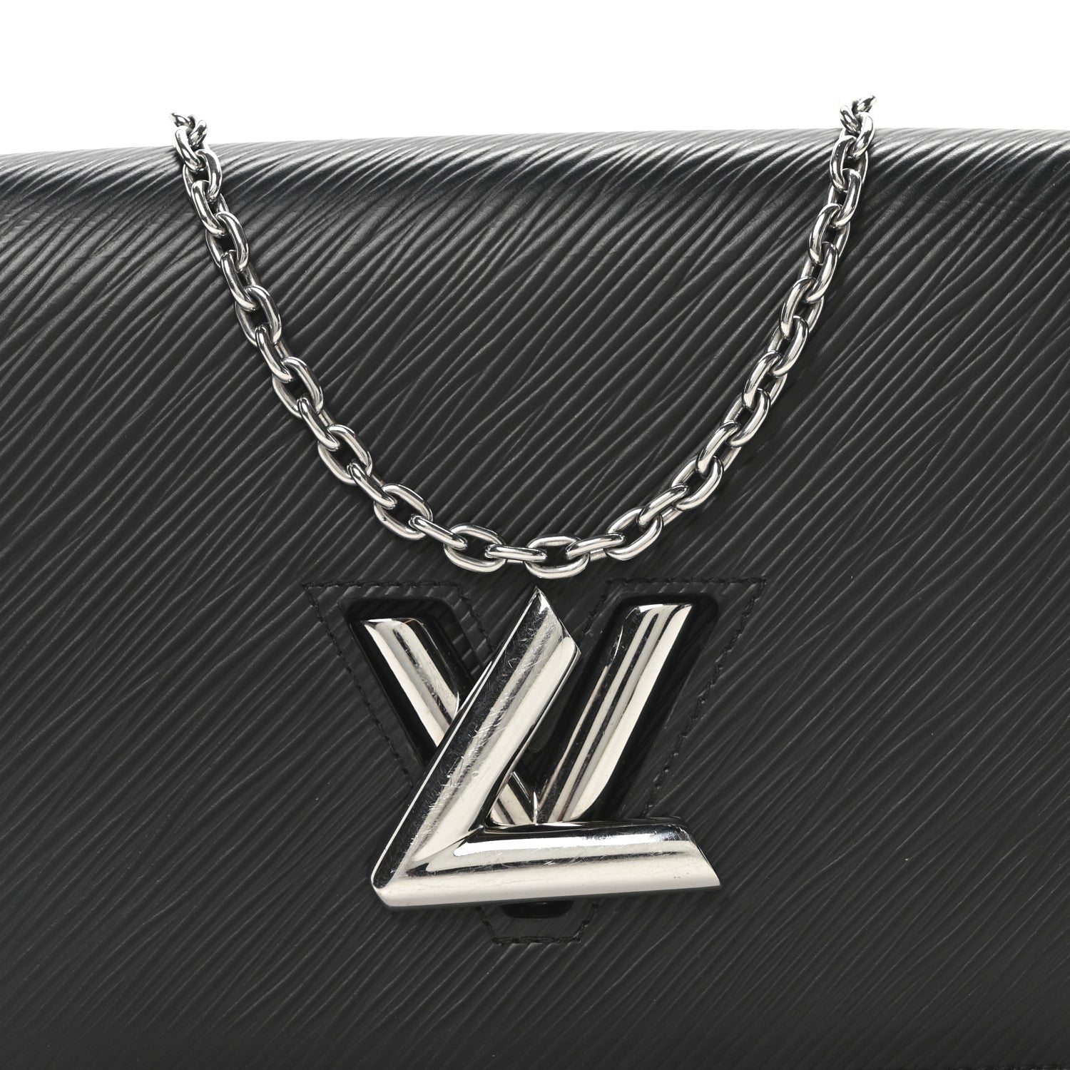 Louis Vuitton Epi Twist Chain Wallet Black 7 of 9