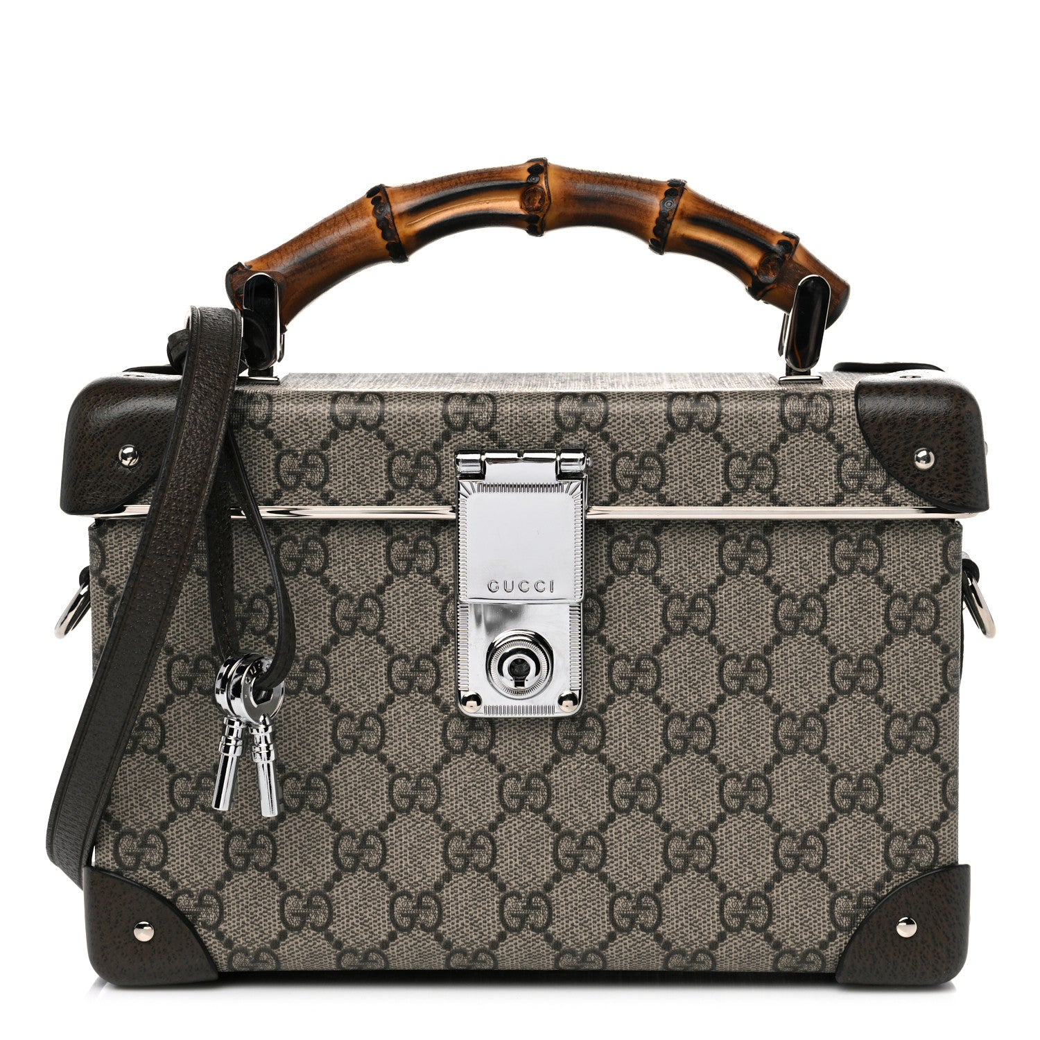 Gucci GG Supreme Monogram Globe-Trotter Beauty Case Brown 1 of 11