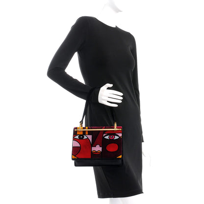 Prada Velvet Abstract Top Handle Bag Ribes 2 of 9