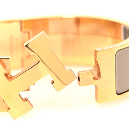Hermes Enamel Wide Clic Clac H Bracelet GM Marron Glace 4 of 5