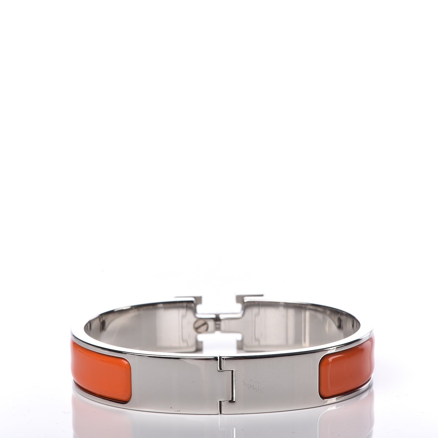 Enamel Narrow Clic Clac H Bracelet PM Orange