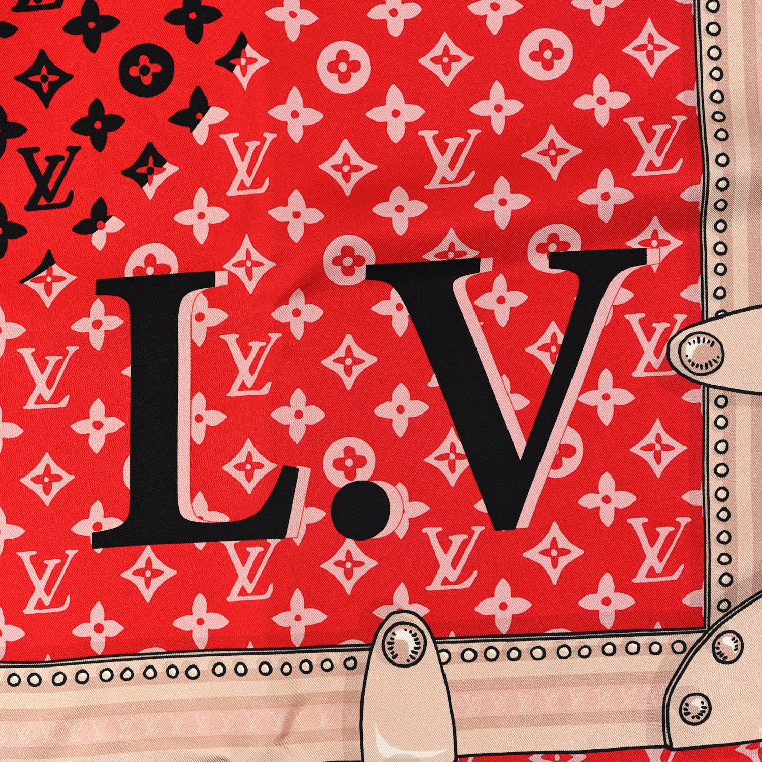 Louis Vuitton Silk Your Highness Square Scarf Fuchsia 2 of 3
