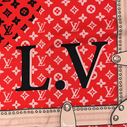 Louis Vuitton Silk Your Highness Square Scarf Fuchsia 2 of 3