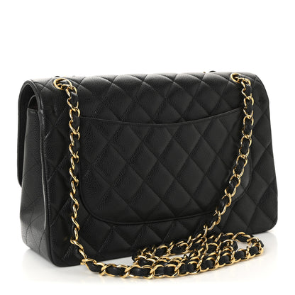 Chanel Caviar Quilted Jumbo Double Flap Black 3 of 10