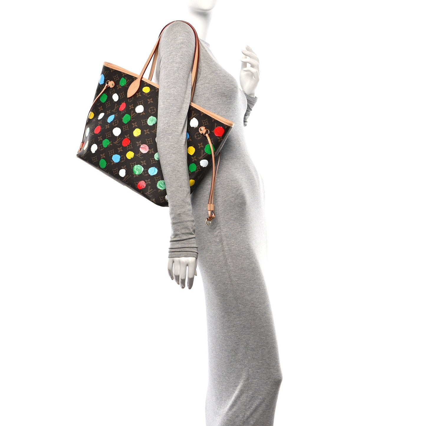 LV X YK Monogram Dots Neverfull MM