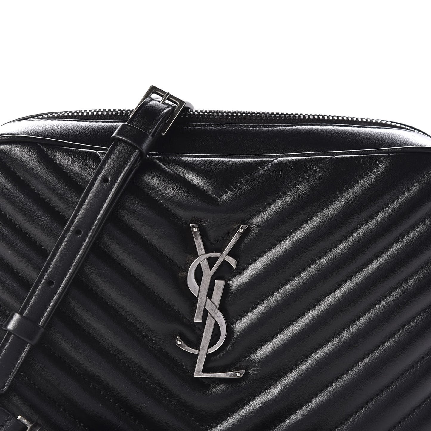 Calfskin Matelasse Monogram Lou Camera Bag Black