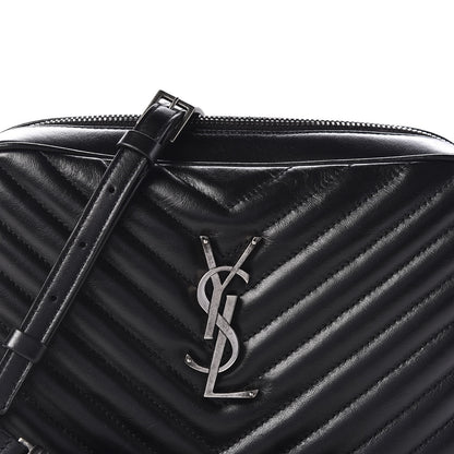 Saint Laurent Calfskin Matelasse Monogram Lou Camera Bag Black 9 of 9