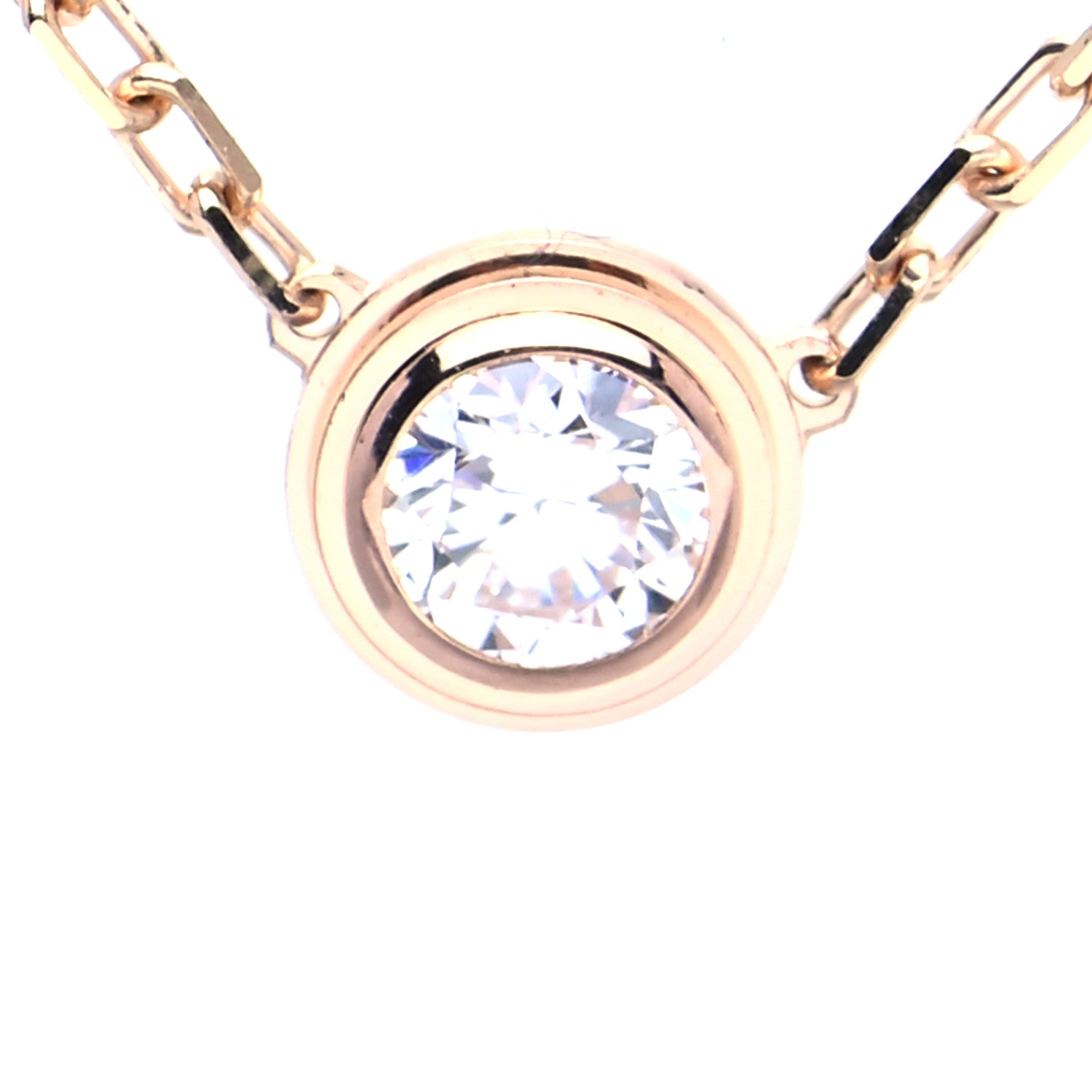 Cartier 18K Pink Gold Diamond LM D'Amour Pendant Necklace 9 of 12