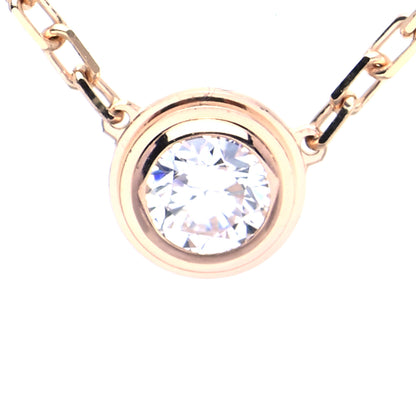 Cartier 18K Pink Gold Diamond LM D'Amour Pendant Necklace 9 of 12