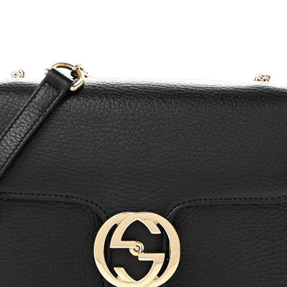 Gucci Dollar Calfskin Small Interlocking G Shoulder Bag Black 8 of 17