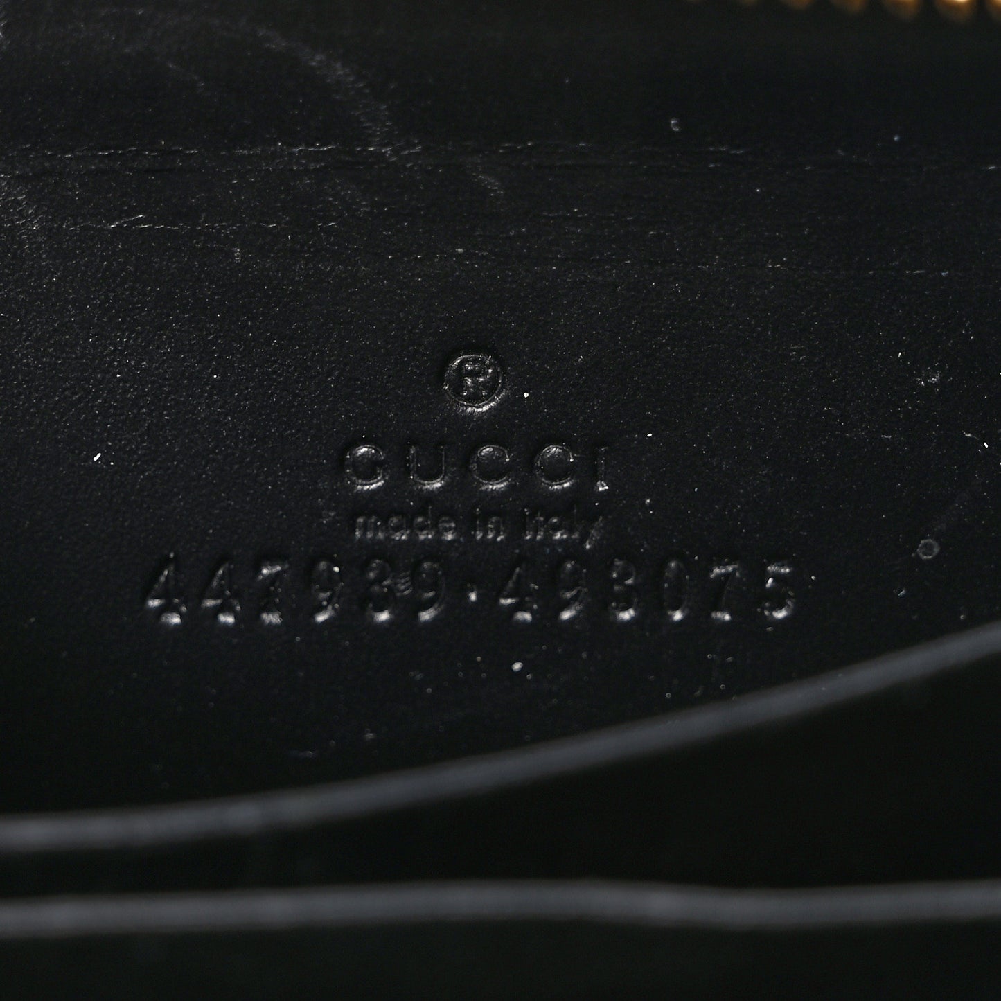 Guccissima Zip Around Coin Purse Wallet Black