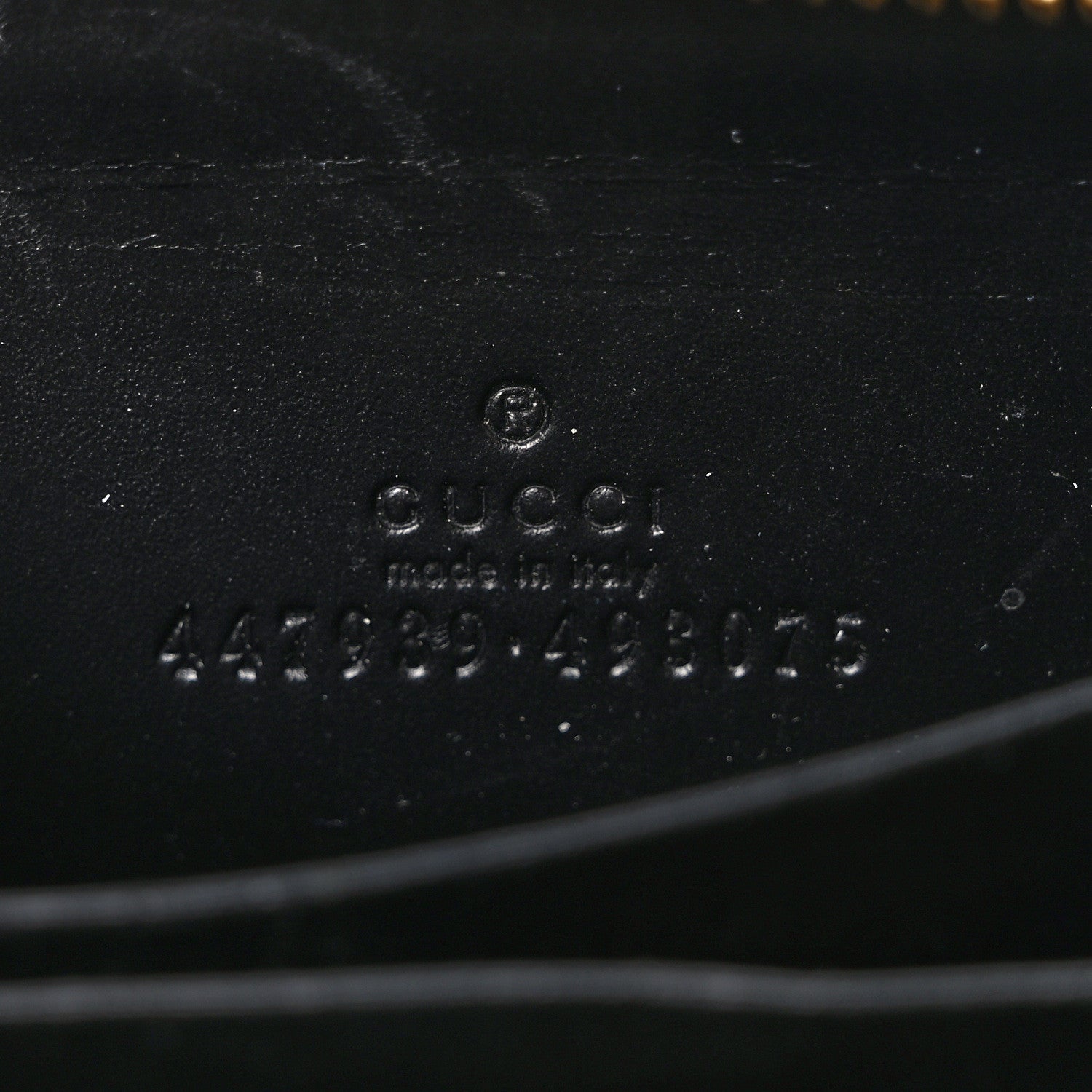 Gucci Guccissima Zip Around Coin Purse Wallet Black 6 of 6
