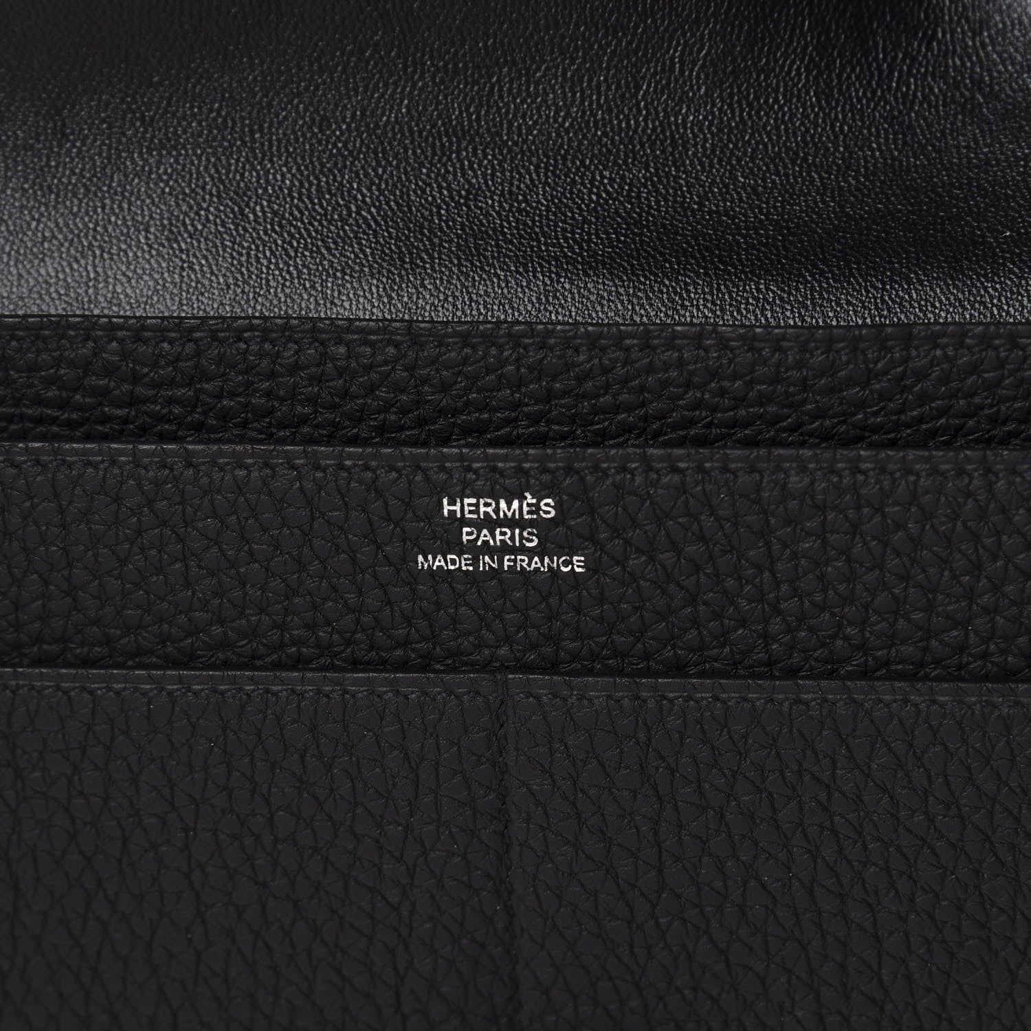 Hermes Togo Dogon Duo Wallet Black 6 of 7