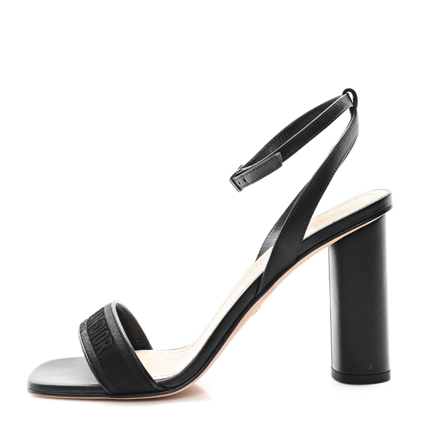 Canvas Embroidered Dway 80mm Sandals 38 Black