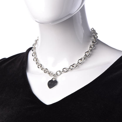 Tiffany Sterling Silver Heart Tag Necklace 2 of 6