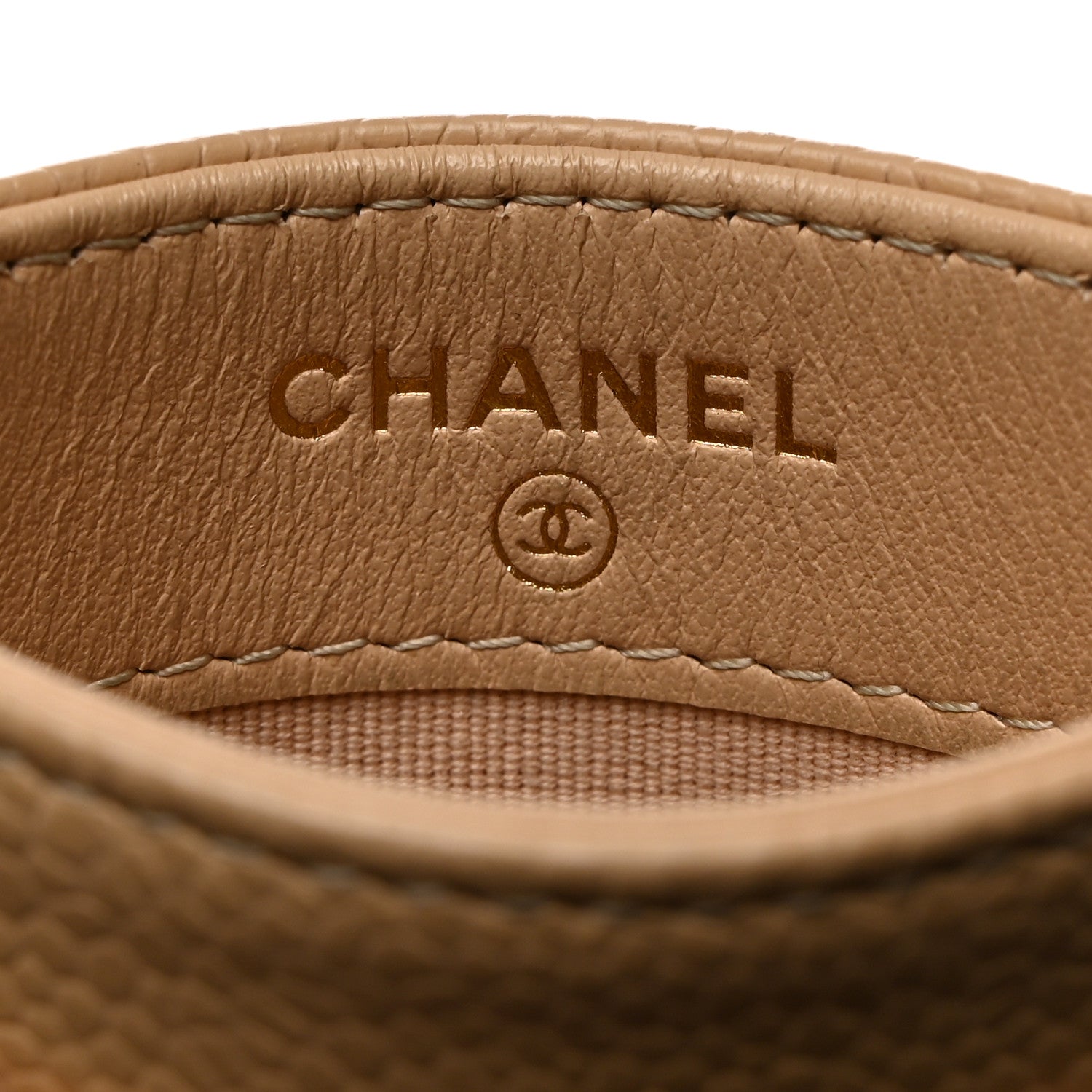 Chanel Caviar Quilted Card Holder Beige 6 of 9