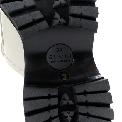 Gucci Cordovan Lux Womens Harald Horsebit Platform Slide Sandals 39 Dusty White 6 of 11