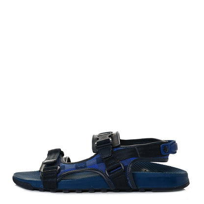 Louis Vuitton Damier Graphite Sandals 8 Navy 1 of 8
