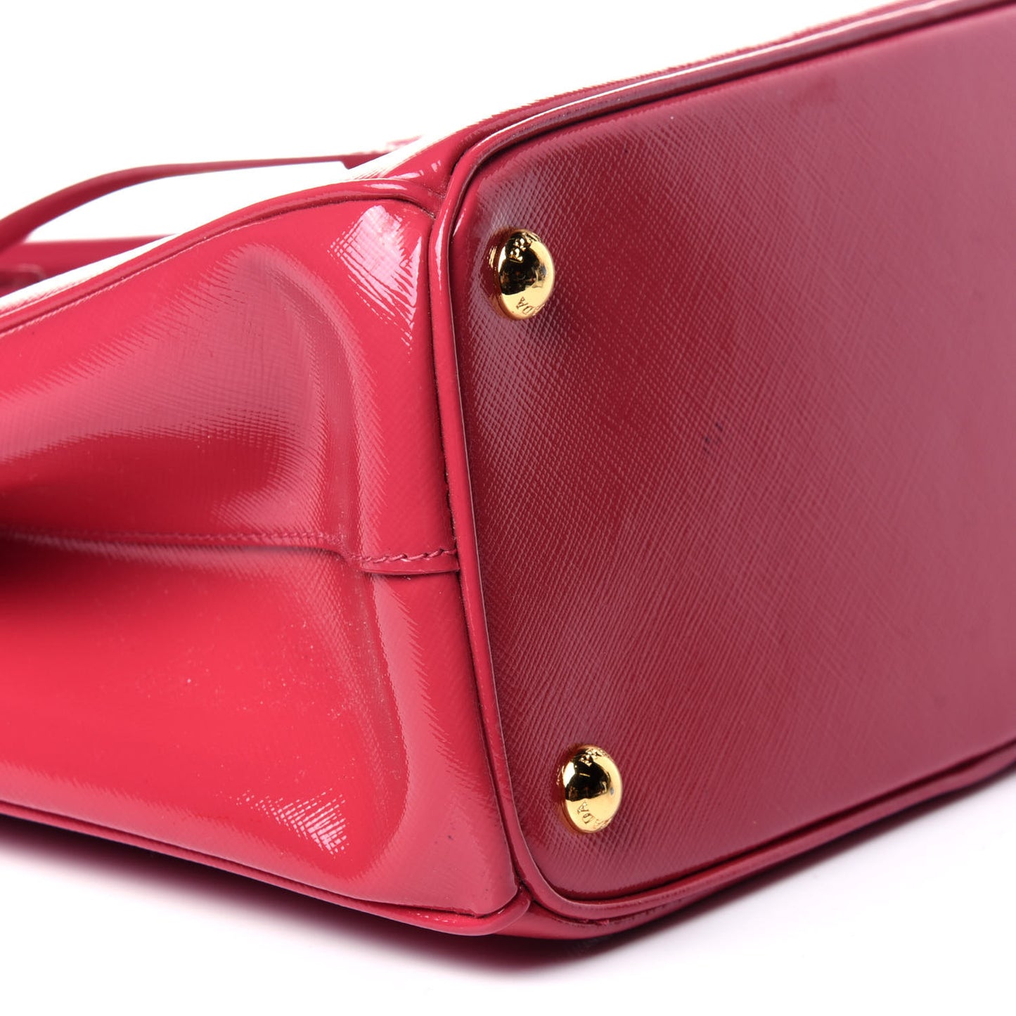 Saffiano Vernice Small Galleria Double Zip Tote Peonia