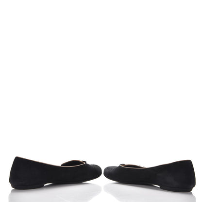 Louis Vuitton Suede Uniformes Bow Flat Loafers Black 6 of 11