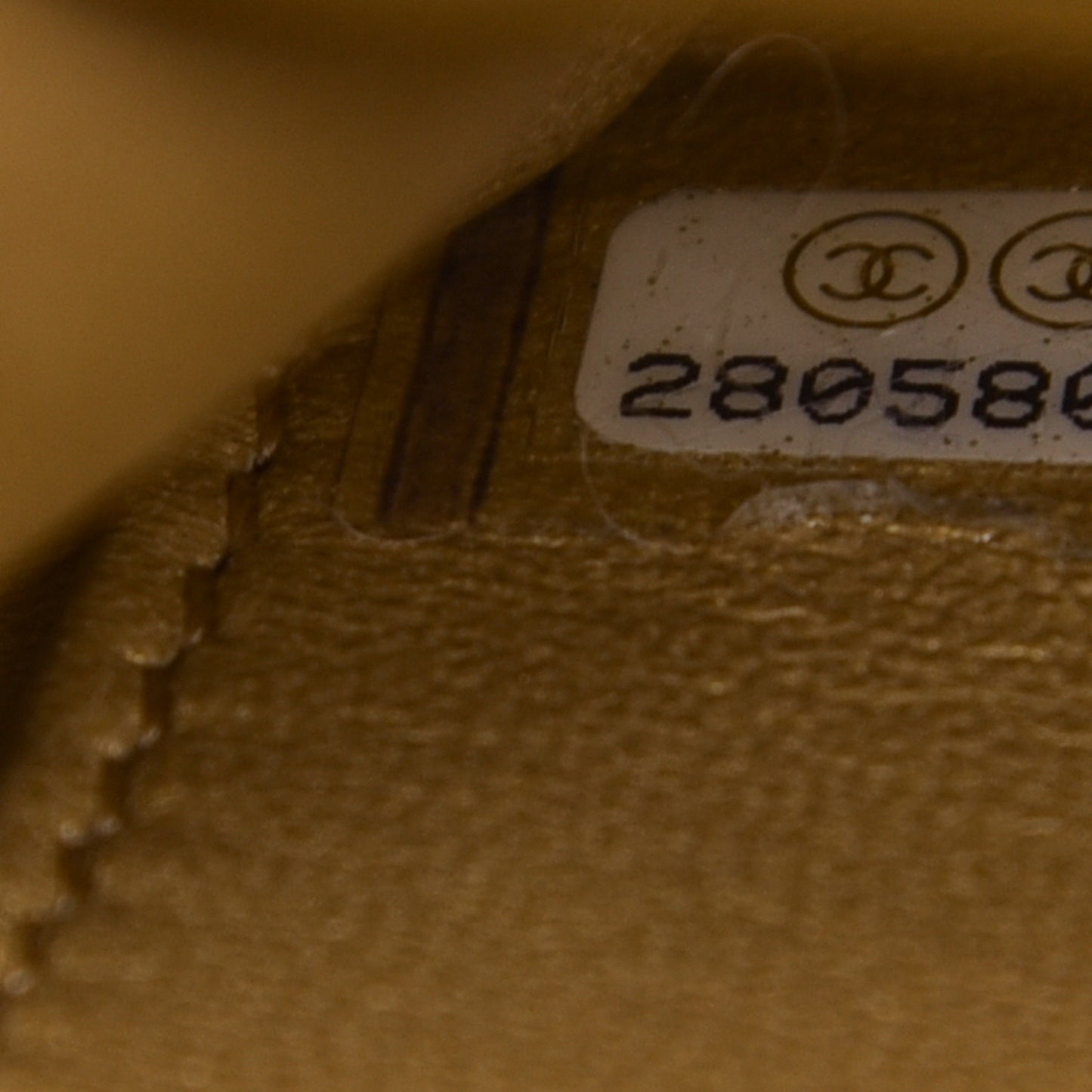 Lambskin Quilted Small Chic Pearls Flap Beige