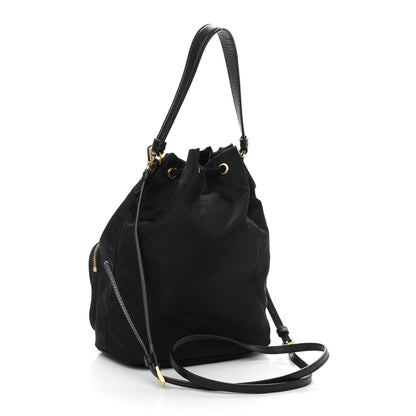 Prada Re-Nylon Duet Drawstring Shoulder Bag Black 3 of 10