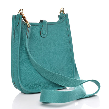 Hermes Taurillon Clemence Evelyne TPM Vert Verone 3 of 10
