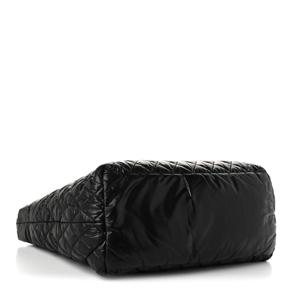 Nylon Quilted Large Coco Cocoon Tote Black