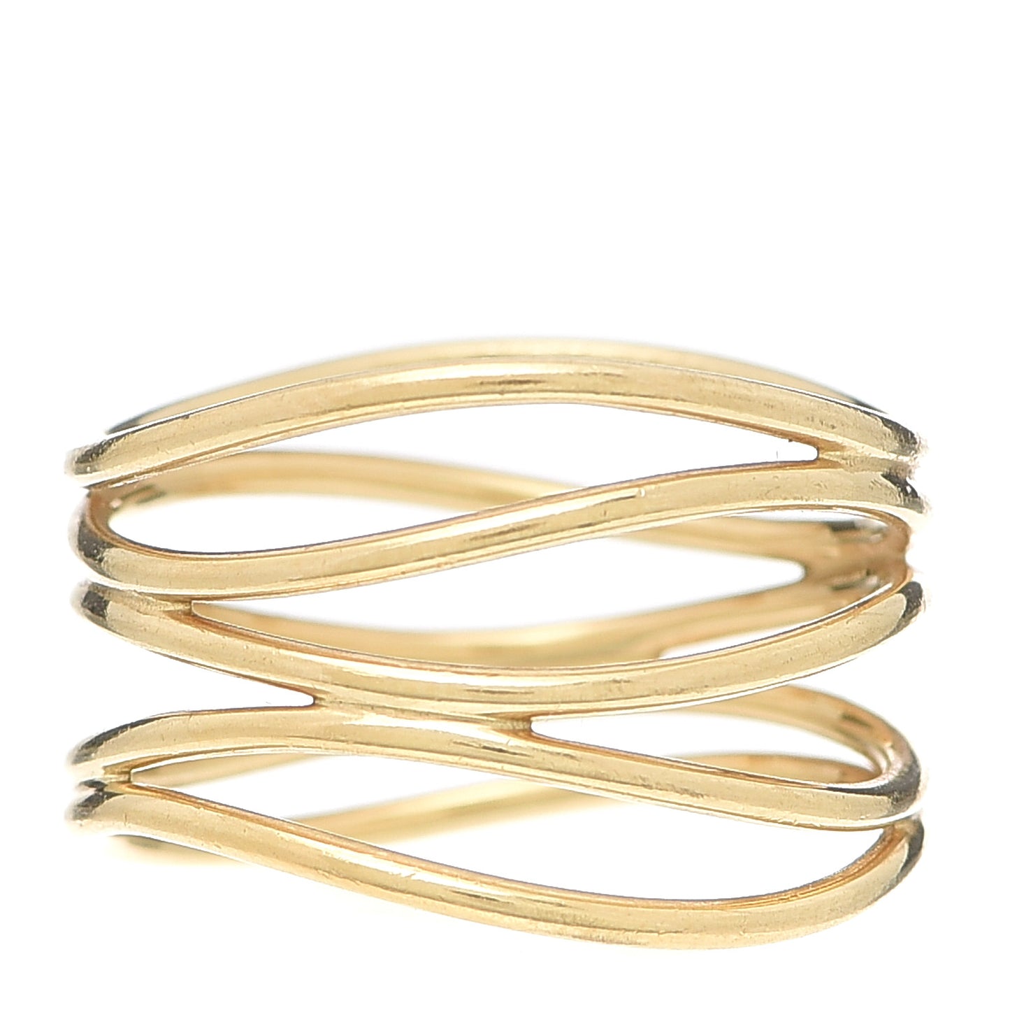 18K Yellow Gold Elsa Peretti 5 Row Wave Ring 56 7.5