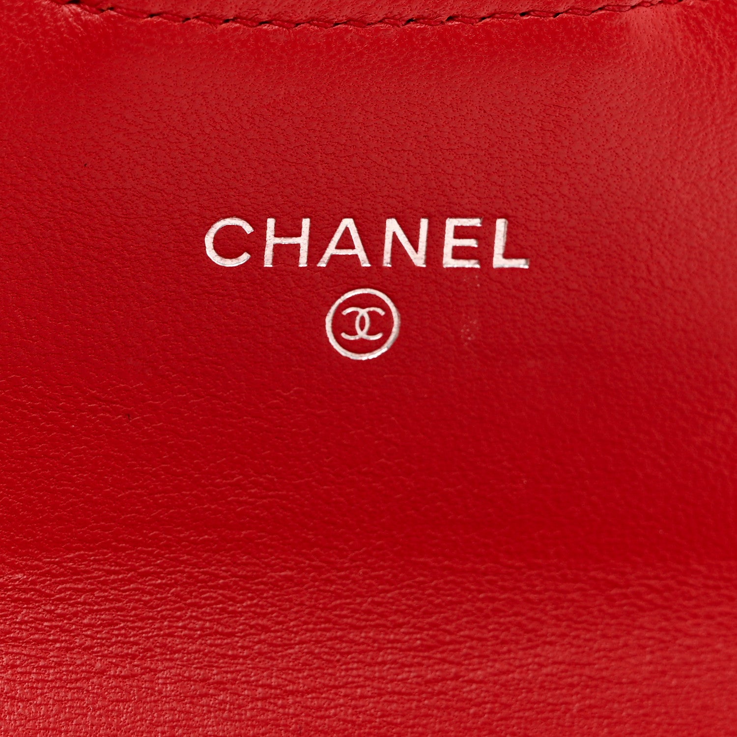Chanel Lambskin Quilted Flap Card Holder Red 7 of 10