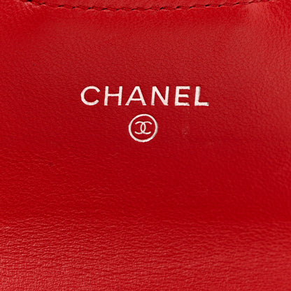 Chanel Lambskin Quilted Flap Card Holder Red 7 of 10