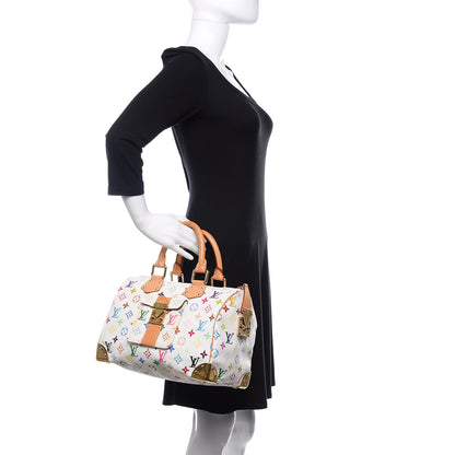 Louis Vuitton Monogram Multicolor Speedy 30 White 2 of 9