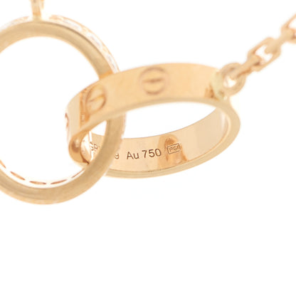 Cartier 18K Pink Gold Diamond Interlocking LOVE Necklace 6 of 8
