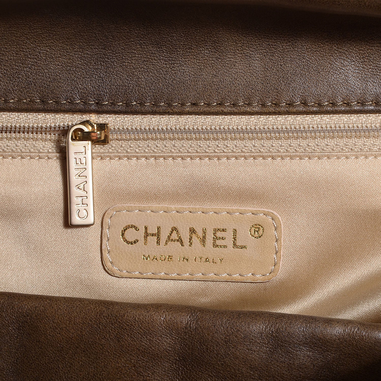 Chanel Lambskin Bubble Quilt Flap Bag Dark Beige 6 of 9