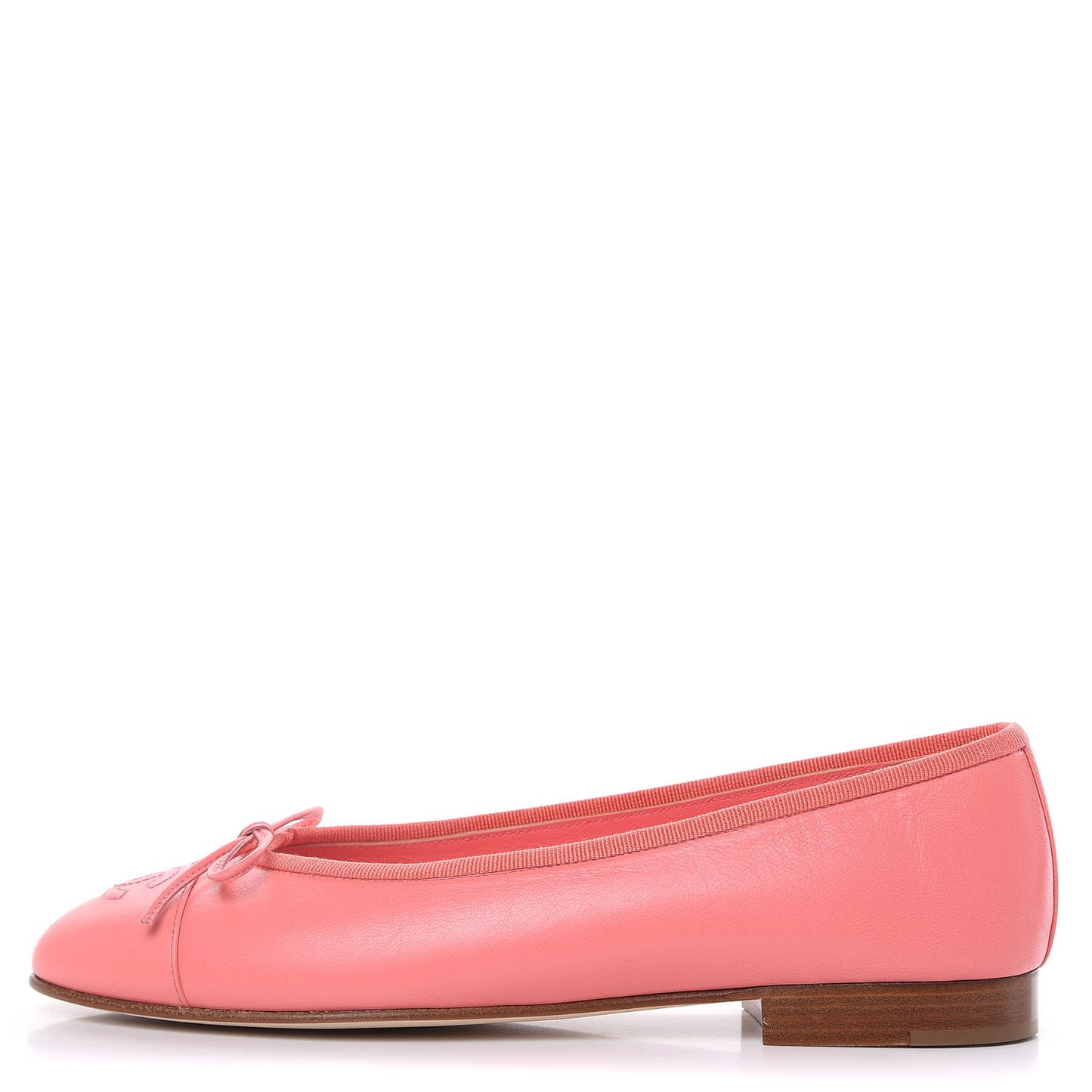 Goatskin Cap Toe CC Ballerina Flats 37.5 Pink
