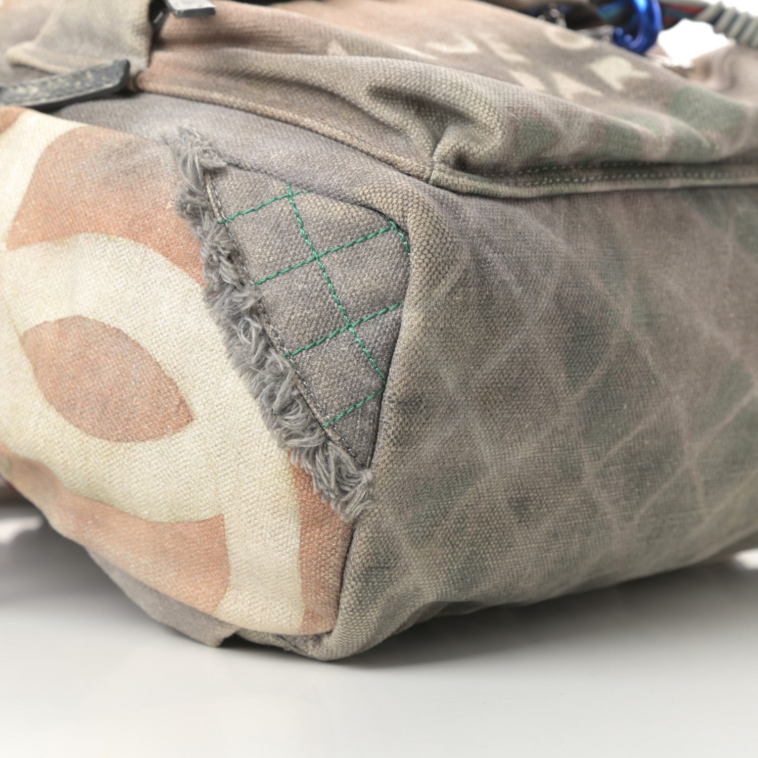 Chanel Graffiti Printed Canvas Medium Backpack Grey 9 of 12