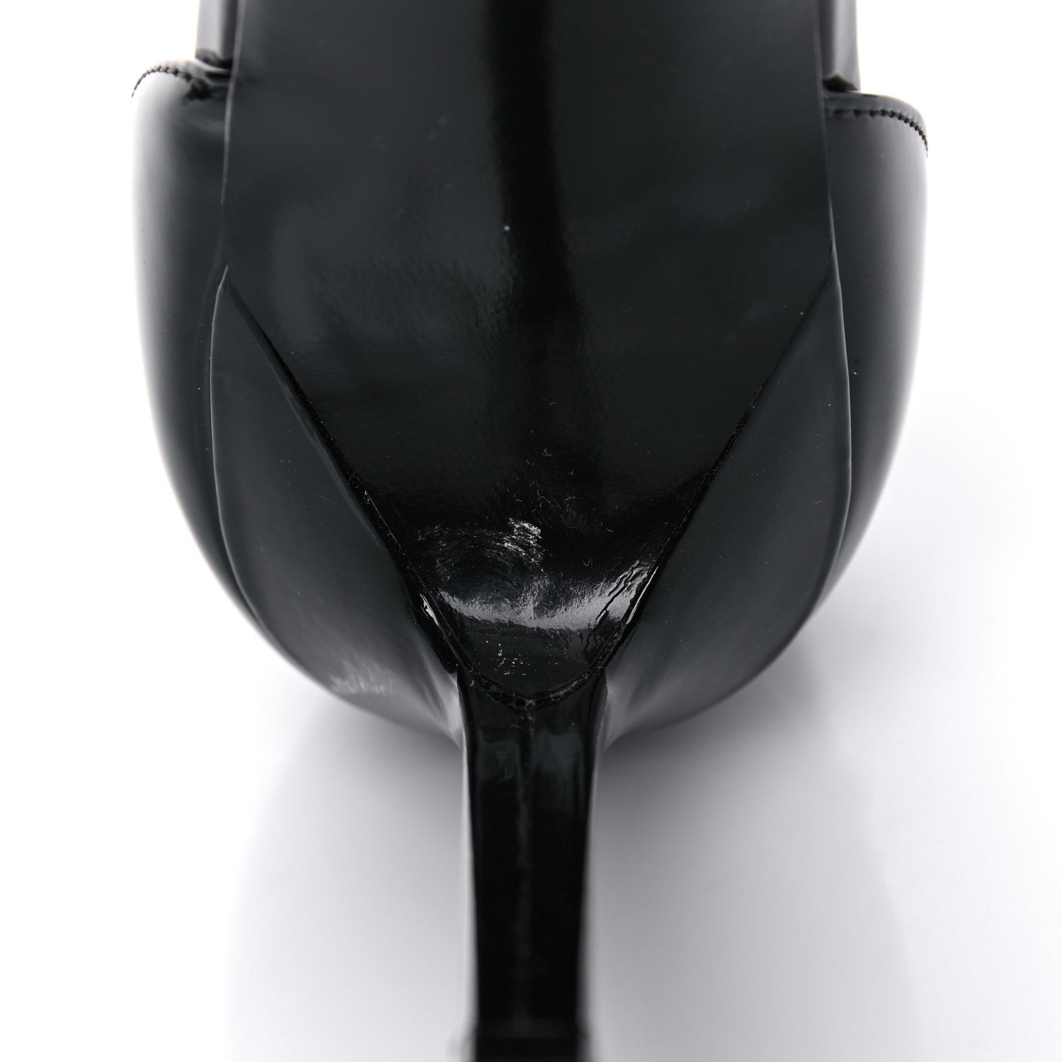 Saint Laurent Patent Calfskin Crystal Amber Bow 85 Ankle Strap Sandals 40.5 Black 14 of 15