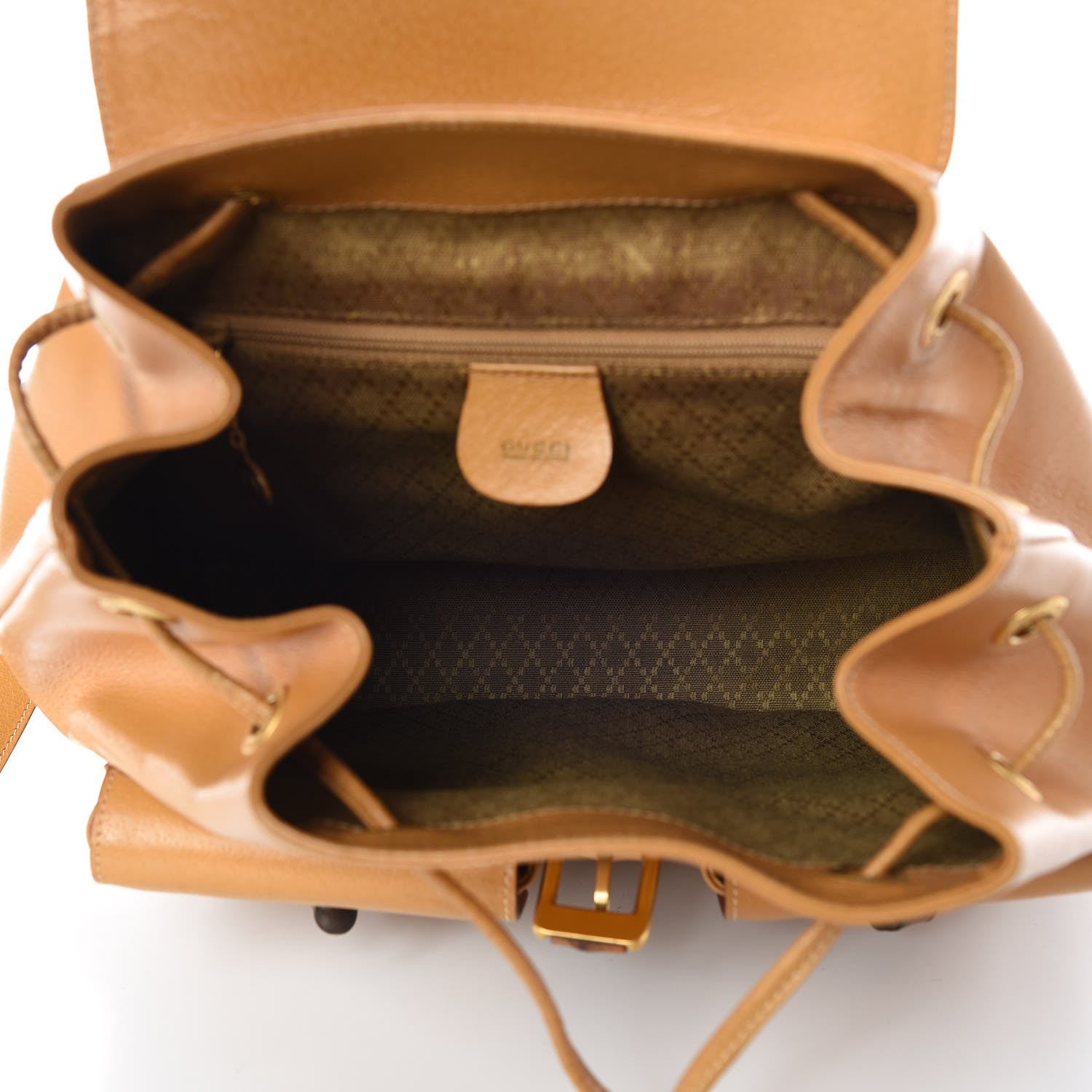 Gucci Cinghiale Bamboo Medium Backpack Tan 7 of 15