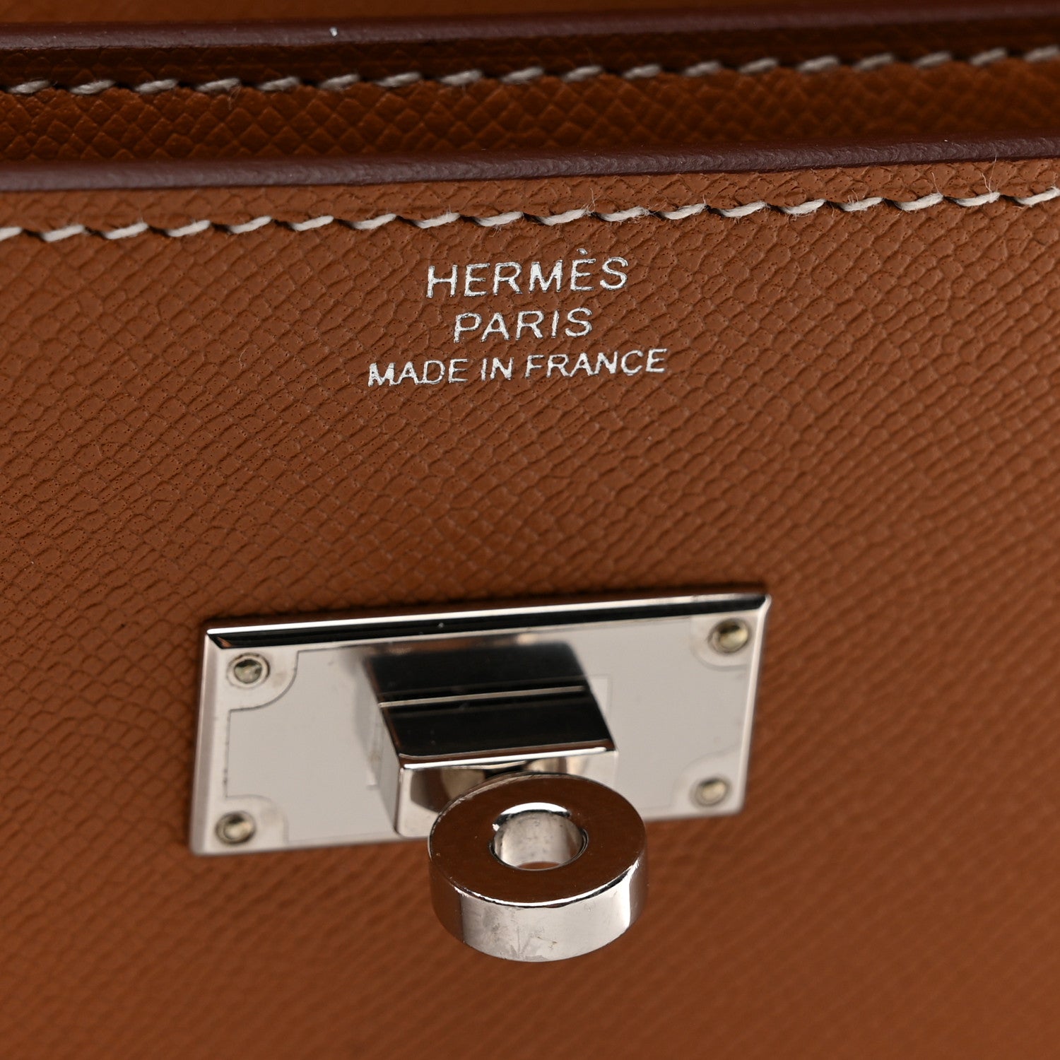 Hermes Madame Calfskin Kelly Pocket Long Wallet Gold 6 of 7