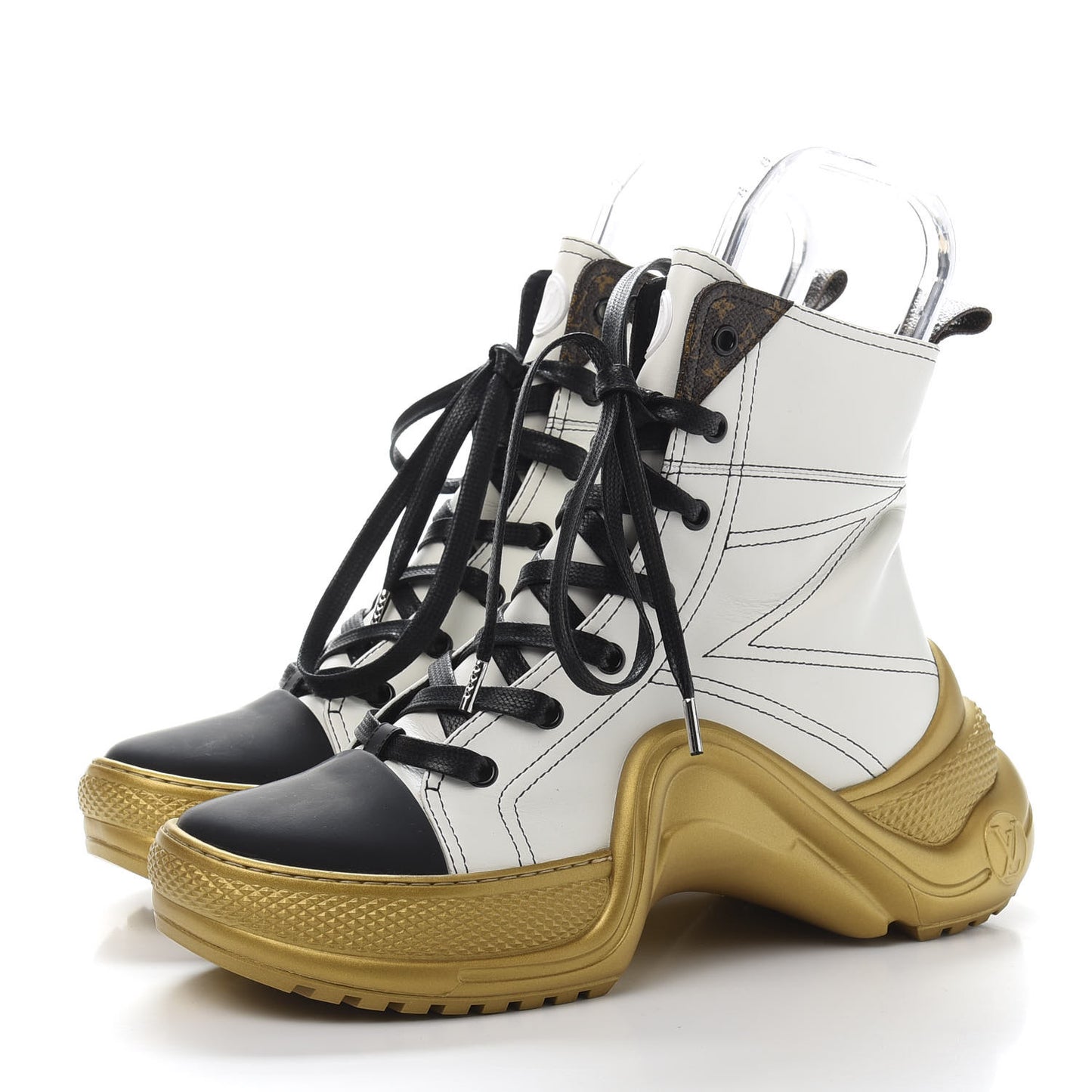 Calfskin LV Archlight Sneaker Boots 37.5 White