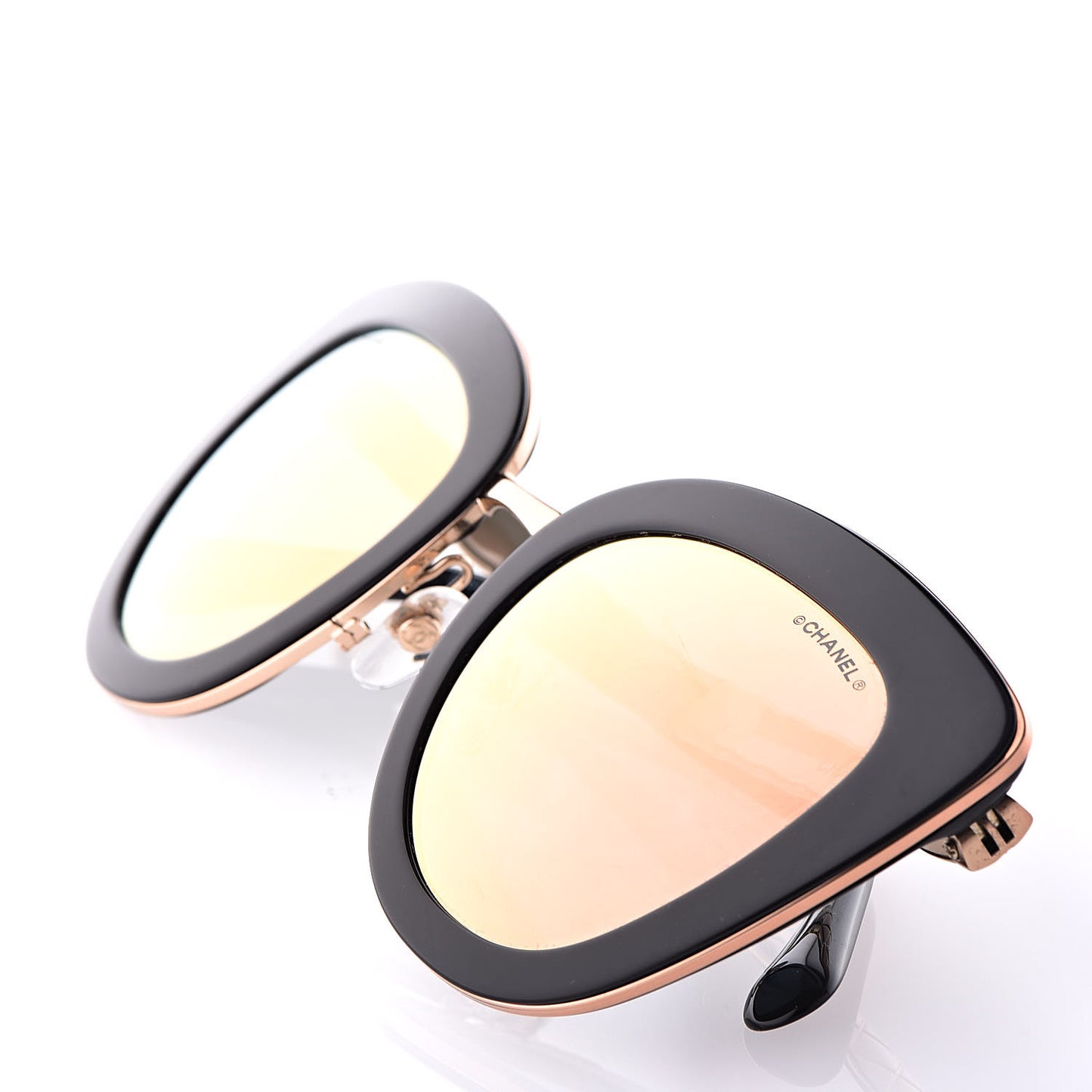 Cat Eye Quilted Sunglasses 5368 Black Pink