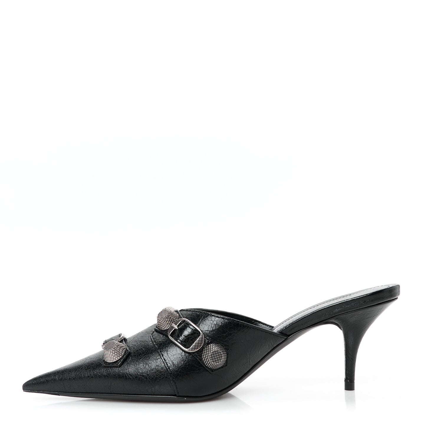 Agneau Arena Cagole 70mm Mules 36 Black