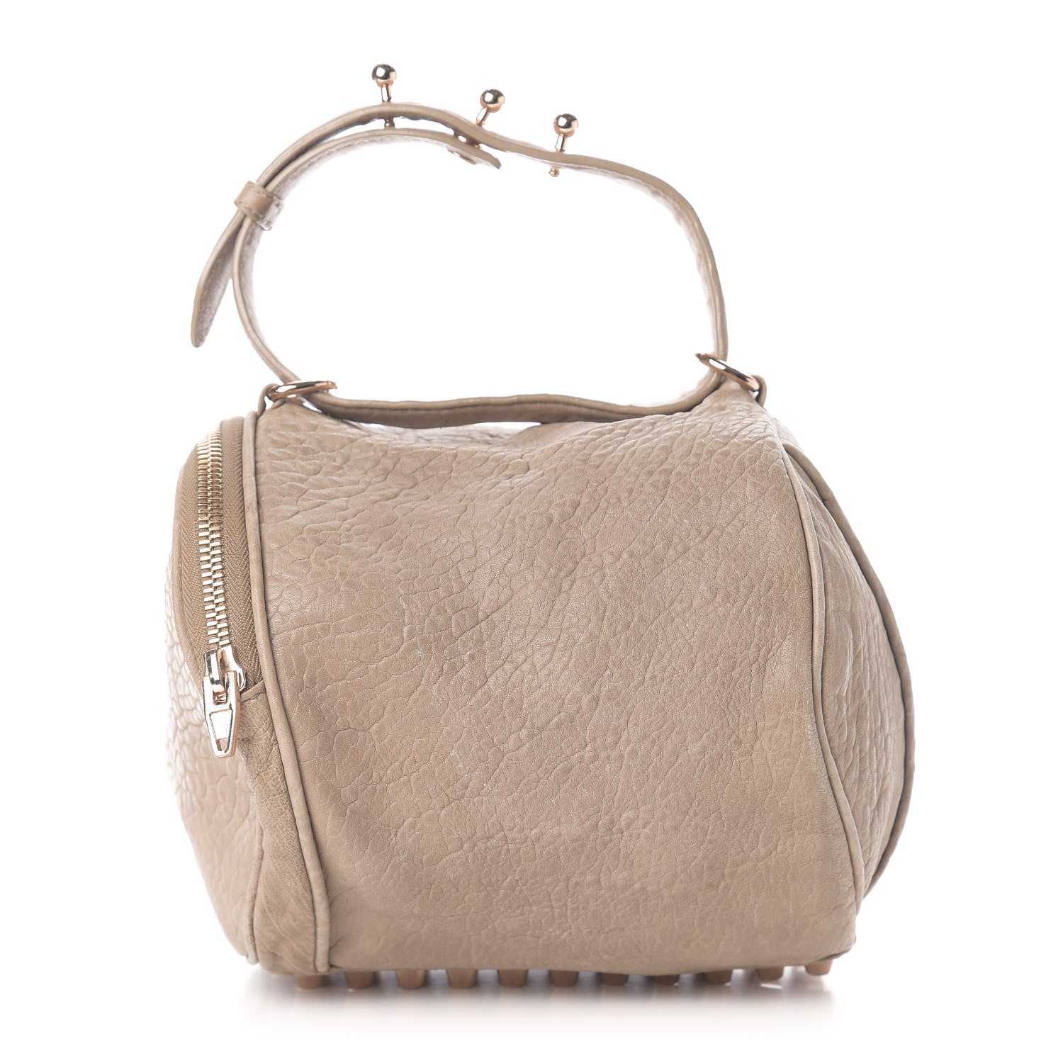 Alexander Wang Pebbled Lambskin Angela Pochette Latte Rose Gold Hardware 1 of 12