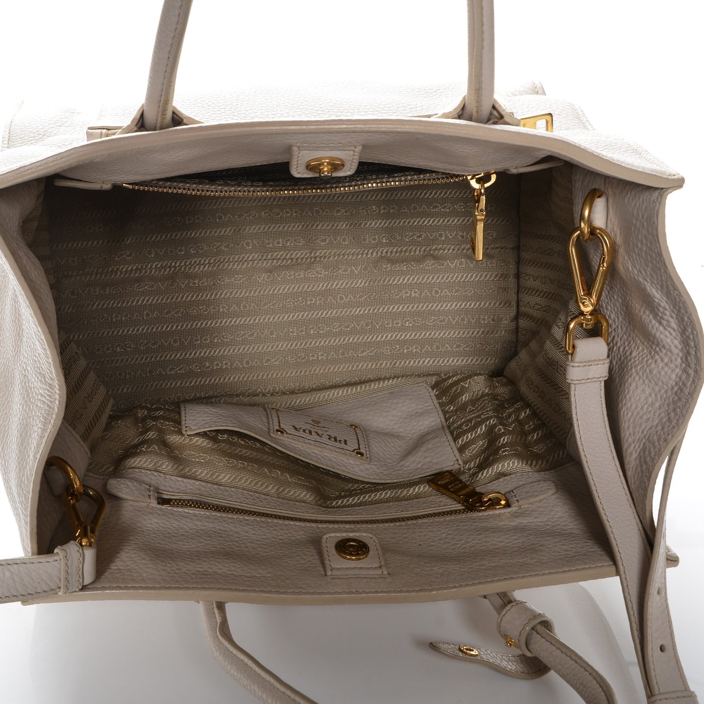 Vitello Daino Shopping Tote Talco