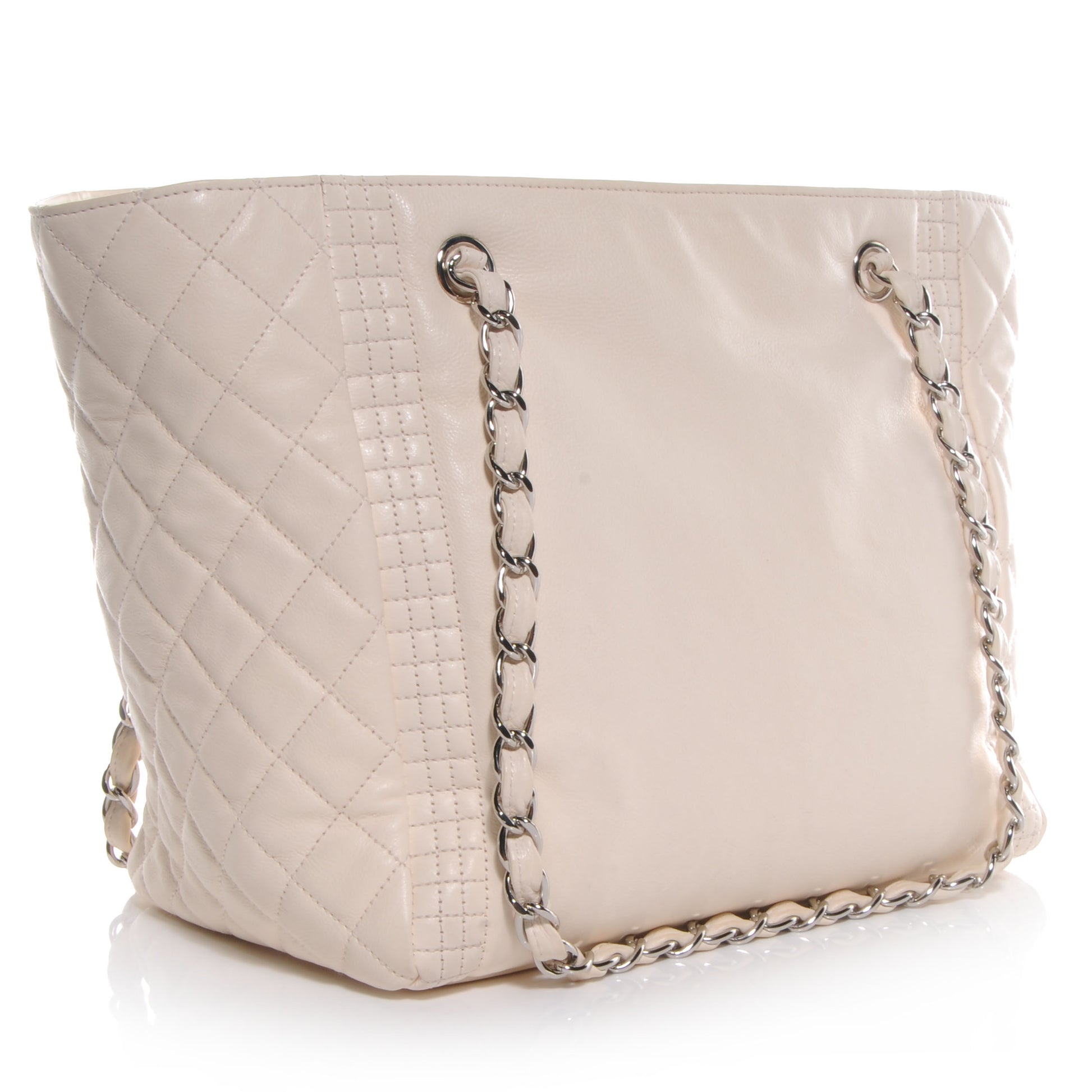 Chanel Calfskin Coco Bengal Tote Dark White 3 of 7