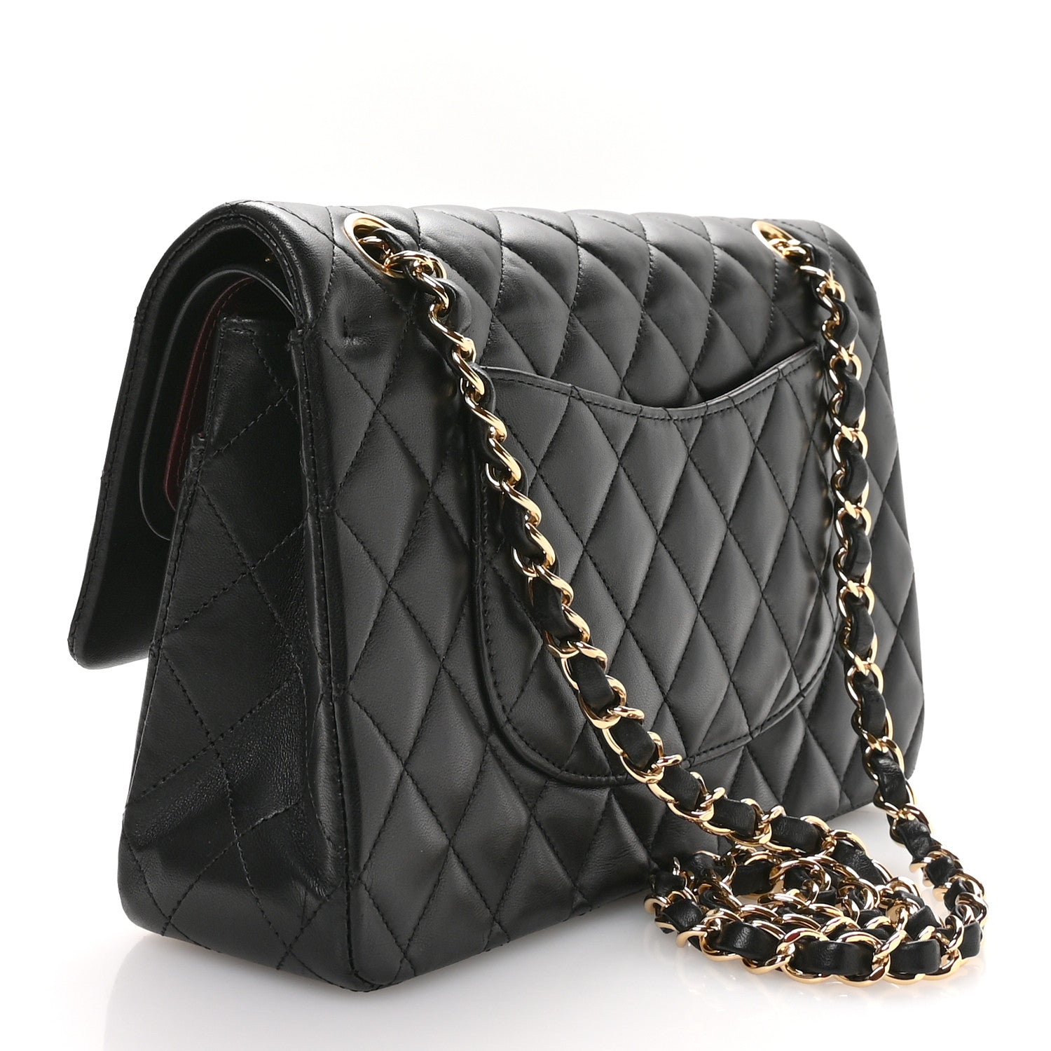 Chanel Lambskin Quilted Medium Double Flap Black 3 of 11