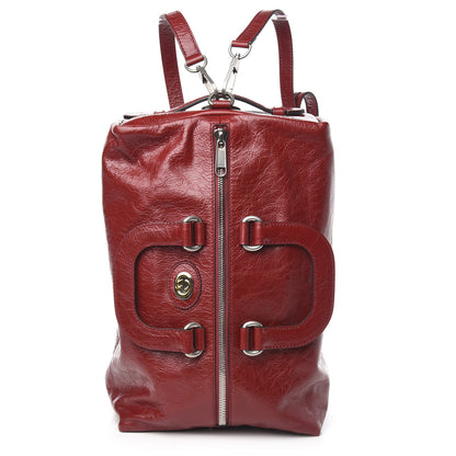 Gucci Fluffy Calfskin Morpheus Convertible Backpack Red 1 of 8