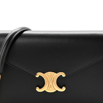 Celine Shiny Calfskin Triomphe Margo Wallet on Chain Black 8 of 11